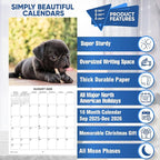 2026 Pugs Monthly Wall Calendar | Cute Dogs Calendar September 2025 - December 2026