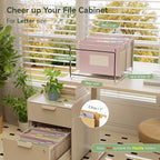 EcoStash Wheat Straw Expanding Hanging File Folders,1.2" Accordion Pockets File Organizer, Large Capacity, Letter Size for Filing Cabinet, 100% BPA Free, Return to Nature, Healthy Living-3 Packs