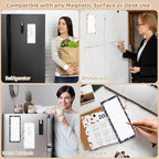 Thboxes 4 Pack Magnetic Note Pad for Fridge with Pen Holder, Totally 200 Sheets Magnetic To Do List, Shopping List, Grocery List, Memo Pads for Refrigerator（Floral Design）