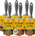 Scotch-Brite Extreme Clean Lint Rollers, 6 Rollers, 100 Sheets Per Roller, 600 Sheets Total, Reusable Lint Roller, Works Great on Pet Hair