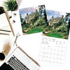 Graphique 2026 Cottages Wall Calendar | 12” x 12” | Thick Paper | Home & Office Organizer | Large Monthly Grid | 3 Languages & Marked Holidays | 4 Month Preview Page for 2027