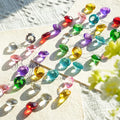 HDCRYSTALGIFTS 36pcs 0.8'' Multi-Color Art Glass Diamonds Crystal Gems Vase Fillers Wedding Table Scattering Gemstones Christmas Party Decorations