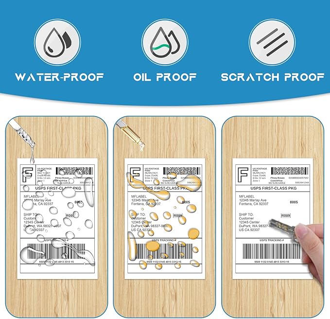 MFLABEL 4x6 Thermal Shipping Labels - 20 Rolls of 250, Perforated & Smudge-Proof Direct Thermal Labels Compatible with Rollo, Zebra, Munbyn |for Amazon USPS UPS FedEx Shopify (Not for Dymo/Brother)
