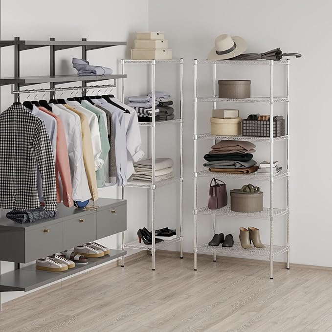 Regal Altair 18" Deep x 30" Wide x 74" Height Wire Shelving Kit | 6-Tier | NSF Commercial Storage Rack Unit