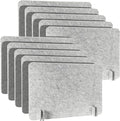 Fabbay 10 Pcs Acoustic Freestanding Desk Divider Desk Partition 16 x 24 Inch Table Freestanding Up Privacy Panel Visual Distraction and Noise Reducing for Office Furniture Classroom (Sliver Gray)