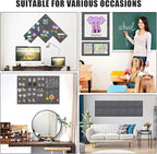 Large Cork Board Alternative 48" X 36" Bulletin Board - 12 Pack Removable Felt Wall Tiles with 30 pushpins, Large Cork Boards for Walls Cork Board for Office Pin Board Tack Board - Dark Gray