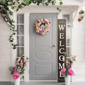 Tall Outdoor Welcome Sign, 6ft Brown Rustic Modern Farmhouse Welcome Sign for Front Door & Porch Decor, Fall Home Decor