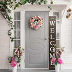 Tall Outdoor Welcome Sign, 6ft Brown Rustic Modern Farmhouse Welcome Sign for Front Door & Porch Decor, Fall Home Decor
