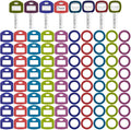 Blulu 80 Pcs Key Labels Key Color Covers Caps Tags Covers Set Plastic Keys Identifier Rings Toppers for Tags Organization House, 2 Styles(Vintage Color)