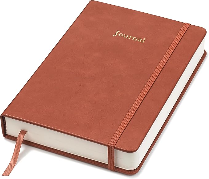 Wykeham's Executive 2026 Undated Daily Journal Planner – Customization Available (Brown, 8.5"×5.5" - Undated)