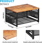 Marbrasse Wood Printer Stand for Desk, 2-Tier Desktop Printer Table for Home Office, Printer Stand with Storage Drawer 2 Pen Holders, Multi-Purpose Desk Organizer for Fax Machine Scanner(Wood Brown)