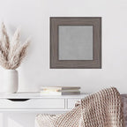 Amanti Art Grey Framed Magnetic Board 17x17 X-Small Vision Board for use with Magnets, 100% Metal Sheet to Display Items as Office Decor or for Home Organization in mudroom, Kitchen or Kids Room