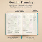 Mantra Planner 2026 Planner, Daily Journal & Gratitude Journal All-In-One with To Do List, Self Care Prompts & Habit Tracker - 5.8 x 8.3 - Teal