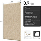 Olanglab Fiberglass Acoustic Wall Panels 4 Pack, 11.8'' x 23.6'' Sound Panels, Fabric Wrapped Sound Proof Panels for Walls (Khaki)