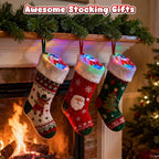 LovesTown 24PCS Christmas Party Favors Flashlights, Glow in The Dark Christmas Toys Bulk LED Light up Finger Lights for Party Decorations Goodie Bags Fillers Classroom Prizes