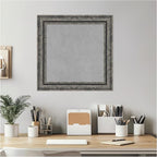 Amanti Art Black Framed Magnetic Board 20x20 Small Vision Board for use with Magnets, 100% Metal Sheet to Display Items as Office Decor or for Home Organization in mudroom, Kitchen or Kids Room