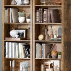 BORNOON 75" Tall Bookshelf, 6-Tier Floor Standing Bookcase with Adjustable Shelves, 24" Wide Open Storage Shelf, Modern Display Organizer for Home Office, Living Room, Bedroom, Study