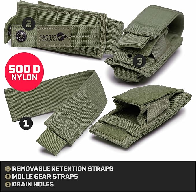 Tacticon P1 P2 P3 BattlePouch | Universal Pistol Mag Pouch | Combat Veteran Owned Company | Molle Single Double Triple Pistol Magazine Holster for Ammo | Tactical Bag Accessories Holder