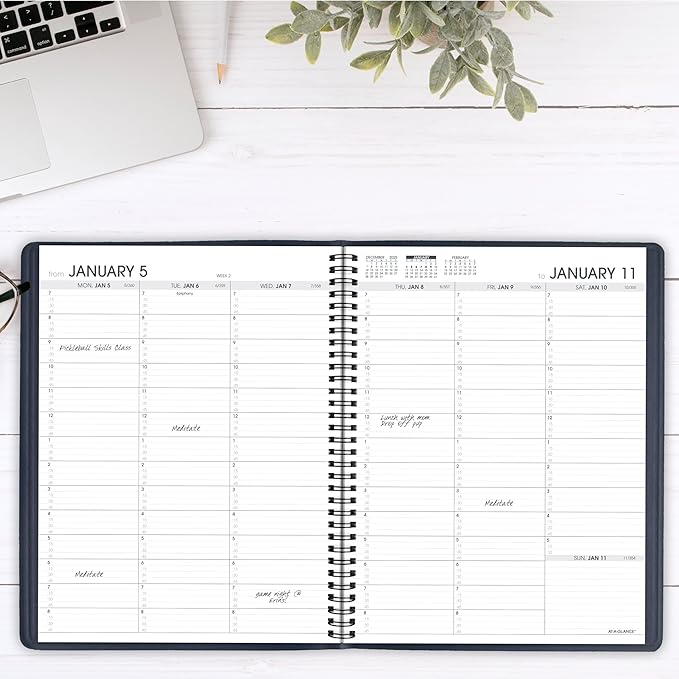 AT-A-GLANCE 2026 Appointment Book Planner, Weekly, 8-1/4" x 11", Large, Navy (709502026)