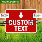 Custom Arrow,Custom Directional Sign, Down Arrow,18x24 Inches, 55 mil thick HDPE (high density polyethylene) Made in USA by My Sign Center