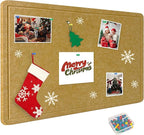 Yunihome Large Bulletin Board - Foldable 24x18 Inches Cork Board Alternative with 20 Push Pins, Self-Adhesive Felt Bulletin Board for Wall, Home Office Classroom Decor
