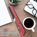 Ymiko A4 Document Scanner Portable High Resolution 900 DPI Multifunctional Handheld Image Scanner for Home Office Banking Library (Red)