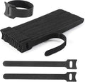 Nettbe Reusable Cable Ties, 60 PCS 8 Inches Adjustable Cord Straps Wire Organizer Cord Wrap and Hook Loop Cable Management