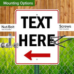 Custom Arrow,Custom Directional Sign, Left Arrow,24x30 Inches, Rust Free .063 Aluminum, Fade Resistant, Made in USA by My Sign Center