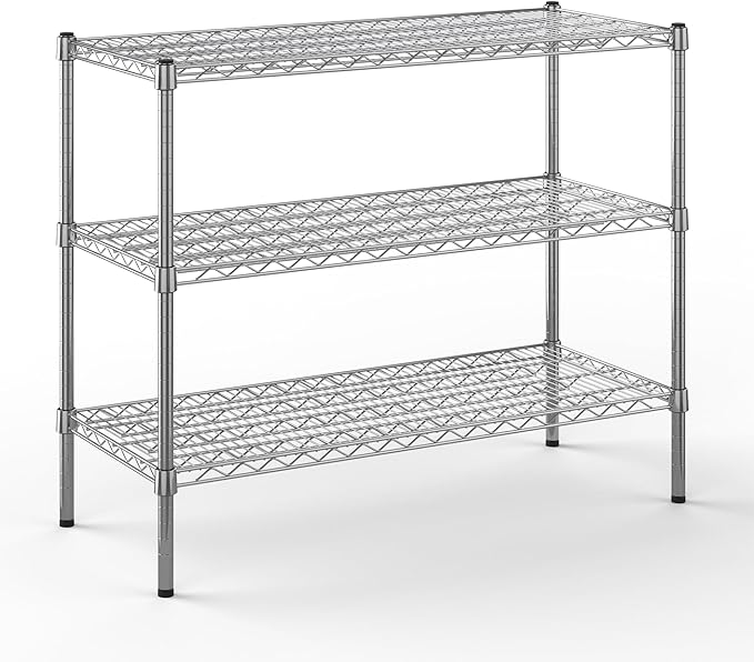 Regal Altair 18" Deep x 42" Wide x 34" Height Wire Shelving Kit | 3-Tier | NSF Commercial Storage Rack Unit