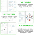 Wyze Planner Undated Daily Planner – 1-Year B5 Productivity Organizer with Two-Page Weekly Spread, Goal Setting, Habit Tracker, Weekly & Monthly Pages – Hardcover Time Management Notebook (Lime Green)