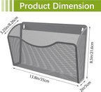 EasyPAG 3 Single Pocket Wall File Organizer, Mesh Hanging File Folder Organizer for Letter/A4 Size Folders, Wall Mounted Vertical Mail Holder for Paperwork, Office, Home, School, Silver