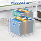 samstar 2 Pack Hanging File Organizer, Mesh File Folder Box Filing Box Cabinet Organizer Storage Boxes, Letter Size,White