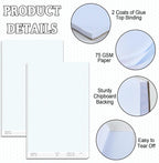 2 Pack 100 Sheets 11" x 17" Isometric Graph Paper Pad Landscape for 3D Designs Architecture Landscaping Engineering Drafting (Portrait)