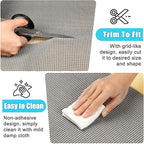 Songrey Non-Adhesive Drawer and Shelf Liner, Non Slip Cabinet Liners, Protect Kitchen Cupboard, Bathroom Drawers, Breathable, Thick Strong Grip mat (20IN x 10FT, Dark Gray)