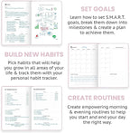 Wyze Planner Undated Daily Planner – 1-Year B5 Productivity Organizer with Two-Page Weekly Spread, Goal Setting, Habit Tracker, Weekly & Monthly Pages – Hardcover Time Management Notebook (Pink)