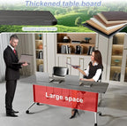 Conference Table Flip Top Mobile Conference Room Tables,Folding Conference Table with Wheels,Large Meeting Training Seminar Table Saving Space for Office Classroom(2C,47.2'')