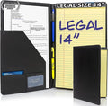 Legal Size Padfolio, 8.5 x 14 Inch Portfolio Folder for Legal Pad, Professional Padfolio for Job Interviews, Business Meetings, and Attorneys
