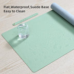 Wolaile PU Leather Desk Pad,36x17 in Large Computer Desk Mat,Waterproof Non-Slip Desk Blotter Protector,Light Green Big Keyboard Mouse Pad