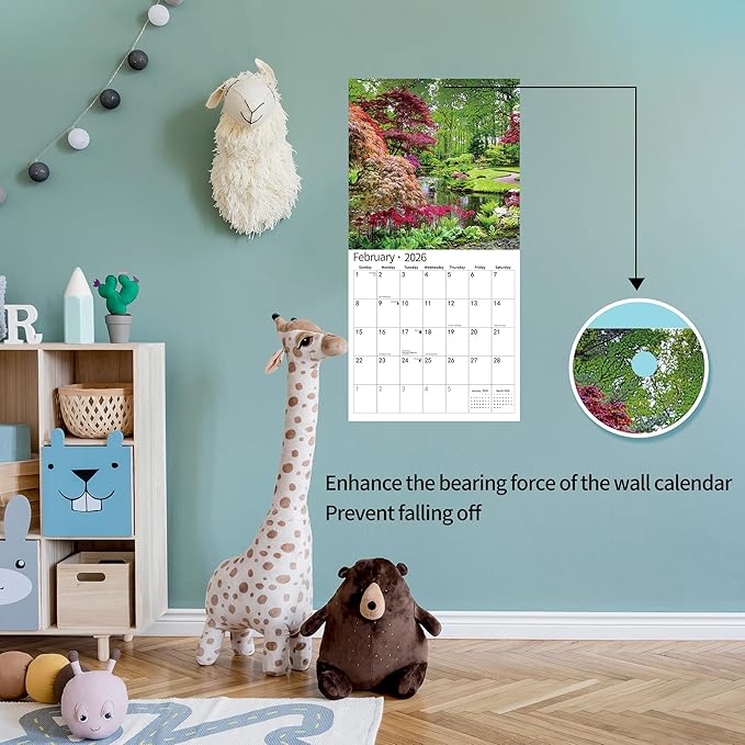 2026 Wall Calendar,Calendar 2026, November 2025 - December 2026, Wall Calendar Gardens, 12" x 24" Opened,Full Page Months Thick & Sturdy Paper for Calendar Organizing & Planning