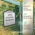 Custom Decorative Outdoor Metal Sign - Personalized Aluminum Driveway Sign, Waterproof, Made in USA - Design 1 Metallic Silver 8x8 In