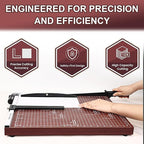 Voluda 18 Inch Guillotine Paper Cutter - Heavy Duty Professional Paper Trimmer for Cardstock, Photos & Office Use - 12 Sheet Capacity with Safety Lock.