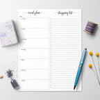 321Done Magnetic Meal Planning Notepad - Large Letter Size (8.5x11) Weekly Menu Planner Tear-Off Refrigerator Fridge Shopping List Meals Grocery Memo Pad - Perforated Monday Start, Made in USA