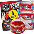 Chemical Guys Sticky Icky Car Cleaning Gel, Sweet Strawberry, Interior Car Cleaner, Reusable Automotive Crevice & Interior Dust Cleaner for Air Ventss, Cup Holders & Keyboards, 0.88 Ounce (Pack of 4)