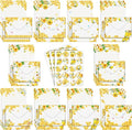 TaoBary 160 Pcs Stationery Paper Set 50 Double Sided Stationery Papers with 50 Matching Envelopes and 60 Round Dot Sticker, 10 Design(Bee,8.25 x5.5 Inch)