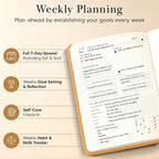 Mantra Planner 2026 Planner, Daily Journal & Gratitude Journal All-In-One with To Do List, Self Care Prompts & Habit Tracker - 7 x 10 - Orange