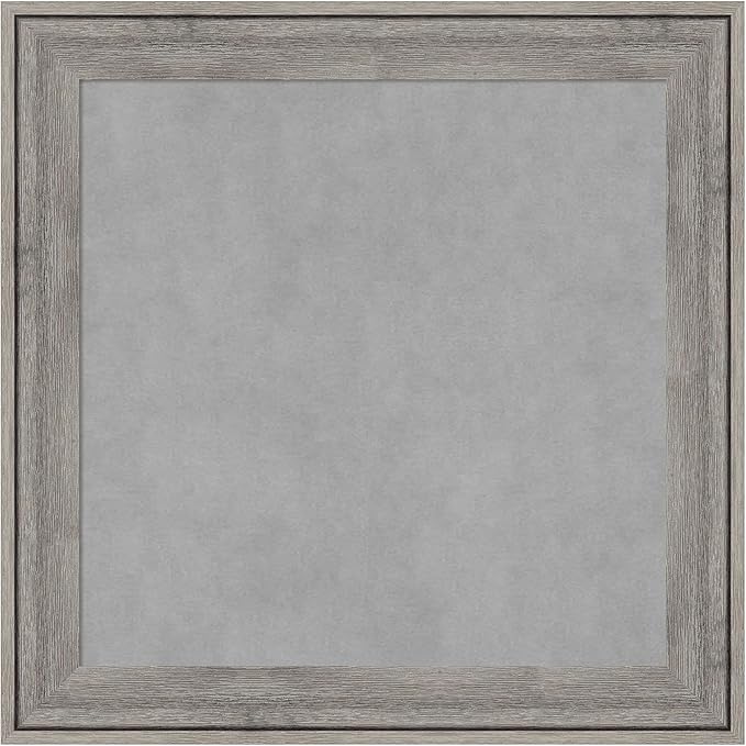 Amanti Art Grey Framed Magnetic Board 25x25 Medium Vision Board for use with Magnets, 100% Metal Sheet to Display Items as Office Decor or for Home Organization in mudroom, Kitchen or Kids Room