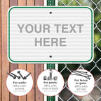 Custom Sign, Personalized Metal Signs, Customize for Office, Business, Workplace, Home, Airbnb, Delivery Green Signs, 12x18 Inches, 3M EGP Reflective .063 Aluminum, Fade Resistant, Made in USA