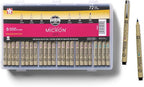 SAKURA Pigma Micron Black Ink Multi-tip Set, 72 Pen Count
