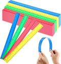 120 Pack Clear Plastic Rulers 12 Inch, Rulers Bulk for Kid, Transparent Assorted Color Metric Bulk Ruler with Inches and Centimeters for Classroom, Home, Office Supplies