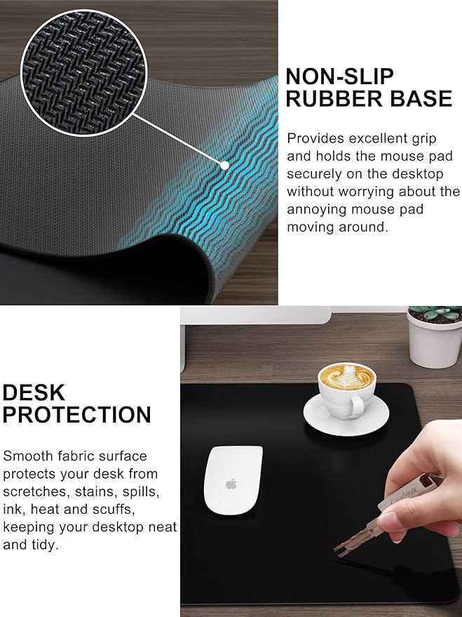 TopMade 4-in-1 Mouse Pad with 15W Wireless Charging, Foldable Phone Holder, 31.5" x 15.75" XXL Large Desk Pad, Gaming Mousepad with Ultra-Smooth Surface, Non-Slip Base, Waterproof Desk Mat, Black